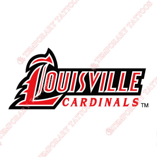 Louisville Cardinals Customize Temporary Tattoos Stickers NO.4865